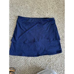 Lady Pinseeker Performance Skort Golf Navy Tiered Shorts Size Large